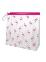 KILLYS Borsa cosmetica trasparente con fenicotteri