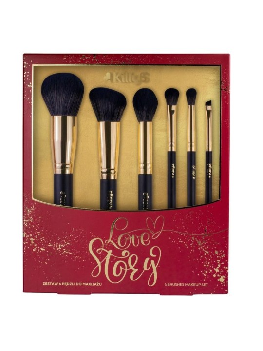 KILLYS SET Love Story set di pennelli per il trucco viso e occhi 6 pezzi