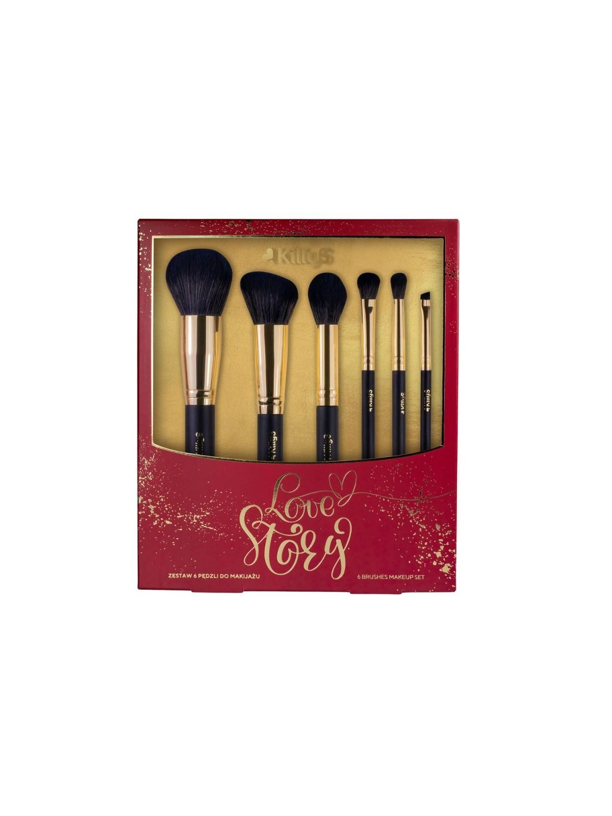 KILLYS SET Love Story set di pennelli per il trucco viso e occhi 6 pezzi