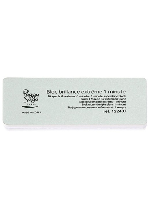 PEGGY SAGE Blocco lucidante per unghie bifacciale Supershine Block da 1 minuto