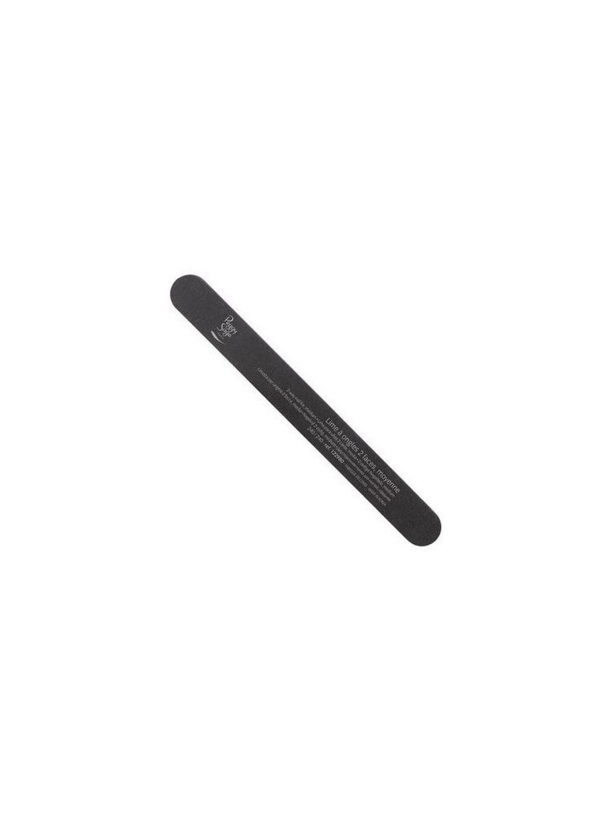 PEGGY SAGE Lima per unghie gigante a 2 vie, grossa, doppia faccia, 100/180, nera