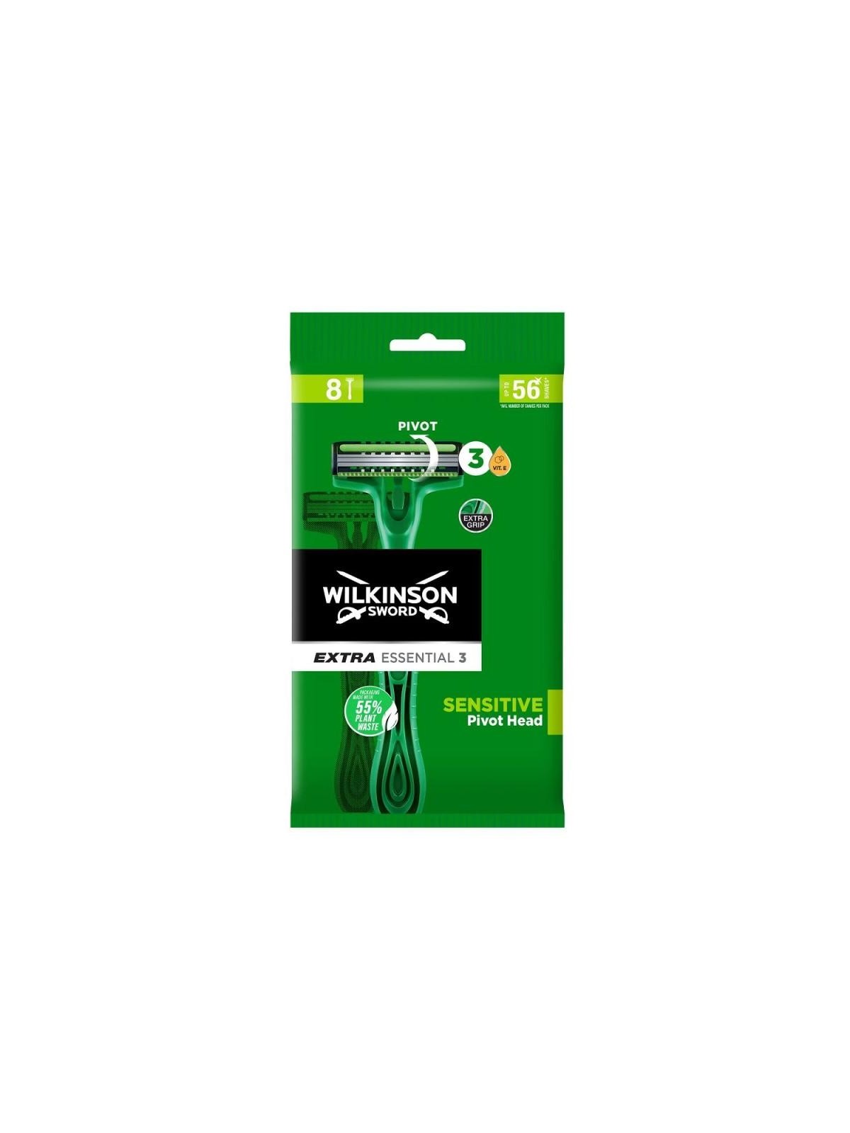 WILKINSON Essentials 3 Sensitive rasoio 8 pezzi.