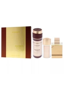 Set al haramain amber oud gold edp spray 75 ml + edp spray 30 ml + spray per il corpo 200 ml