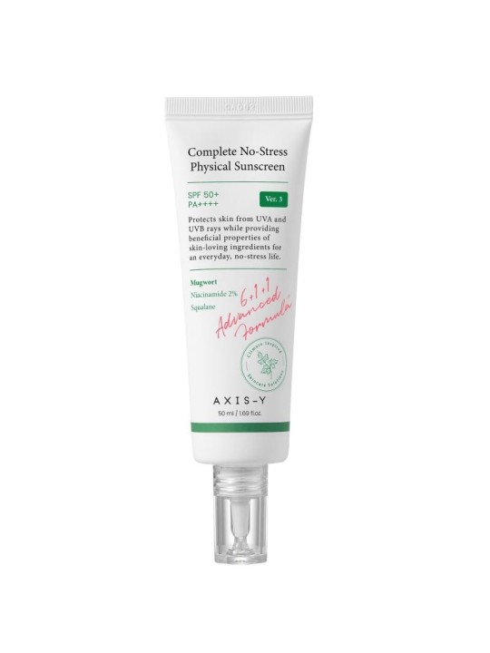 Axis-y crema solare viso spf50+ no-stress physical con filtro 50 ml