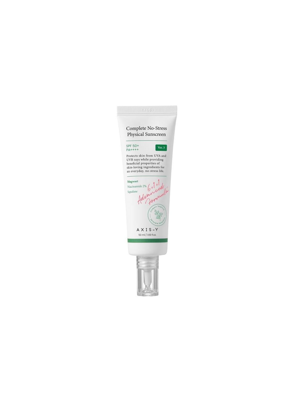 Axis-y crema solare viso spf50+ no-stress physical con filtro 50 ml
