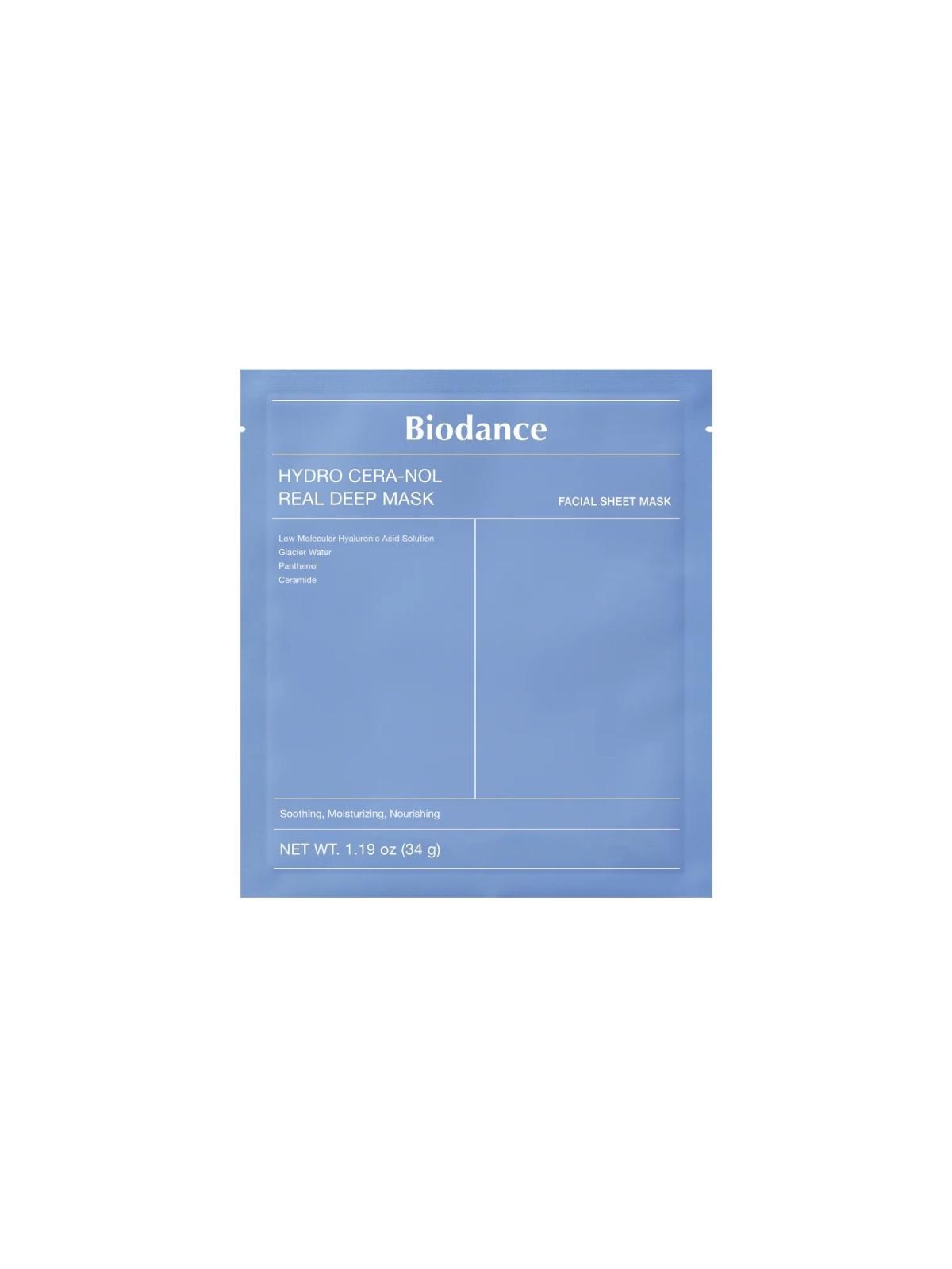 Biodance maschera in tessuto hydro cera-nol real deep mask 34 g