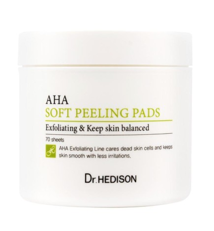 Dr.hedison aha soft peeling pads cerotti esfolianti per gli occhi, 70 pezzi.