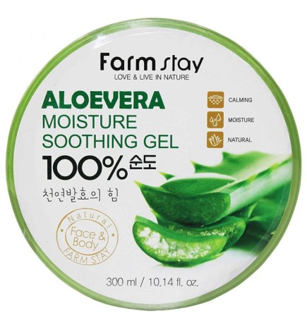 Farmstay aloevera gel idratante lenitivo gel di aloe vera coreano 300 ml