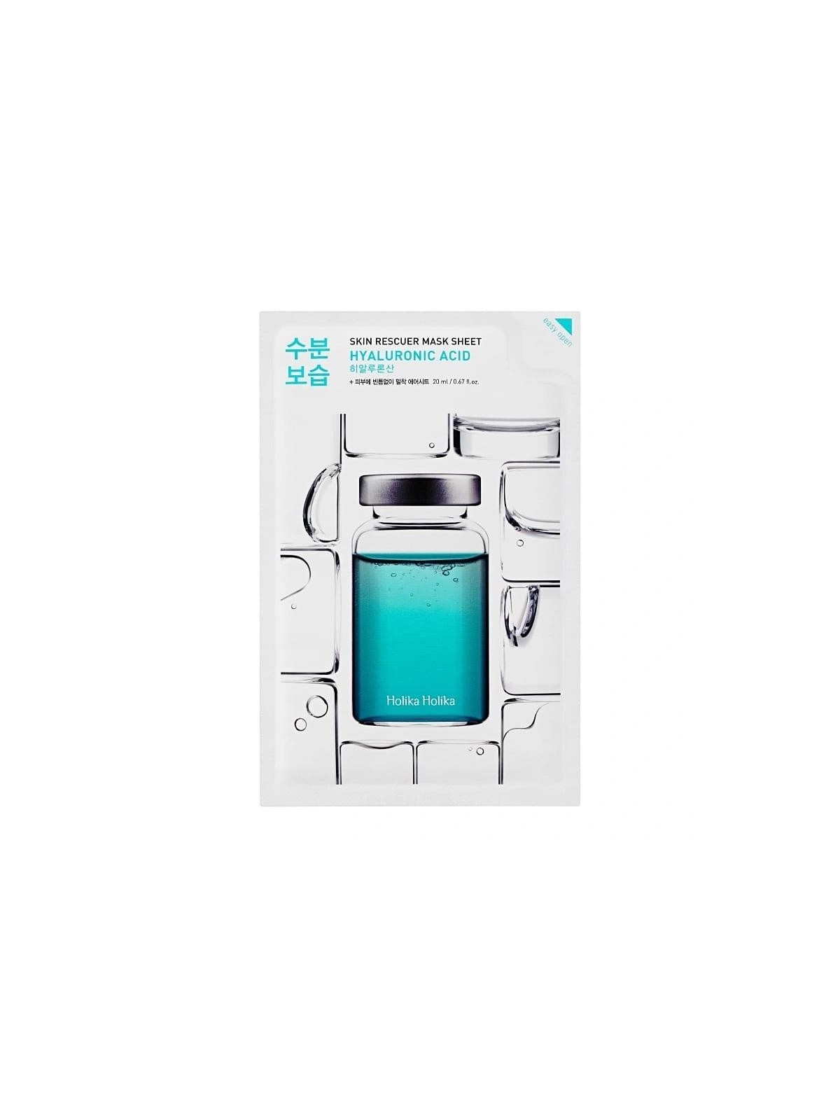 Holika holika maschera in foglio idratante skin rescuer mask sheet con acido ialuronico