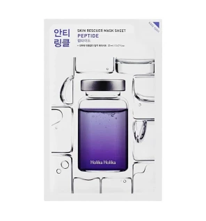 Holika holika maschera in foglio antirughe skin rescuer mask sheet peptide con peptidi