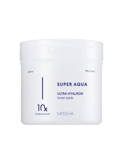 Missha super aqua ultra hyalron toner pads dischetti idratanti per il viso 90 pezzi