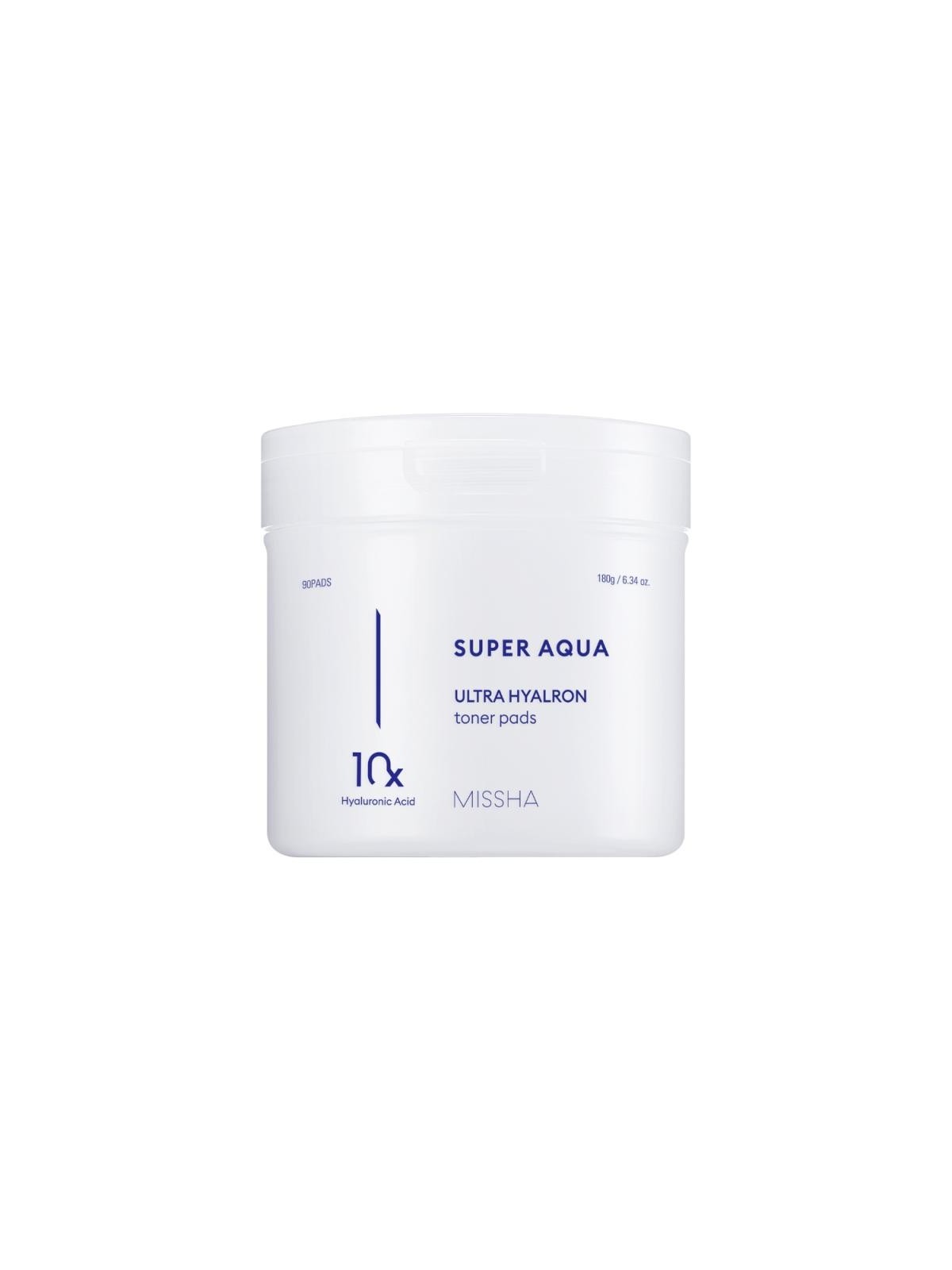 Missha super aqua ultra hyalron toner pads dischetti idratanti per il viso 90 pezzi