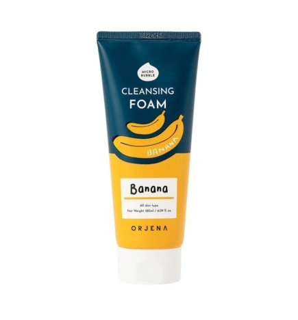 Orjena schiuma detergente banana smile day, schiuma detergente per il viso 180 ml