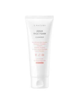 S.nature aqua rice foam cleanser detergente viso in schiuma di riso 80 ml