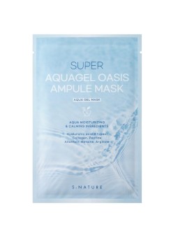 S.nature maschera idratante in tessuto super aquagel oasis ampule mask 30 ml