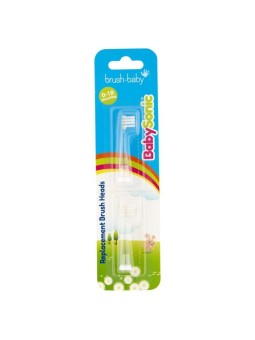 Brush baby testine per spazzolino sonico baby sonic 0-18 mesi, 2 pezzi.
