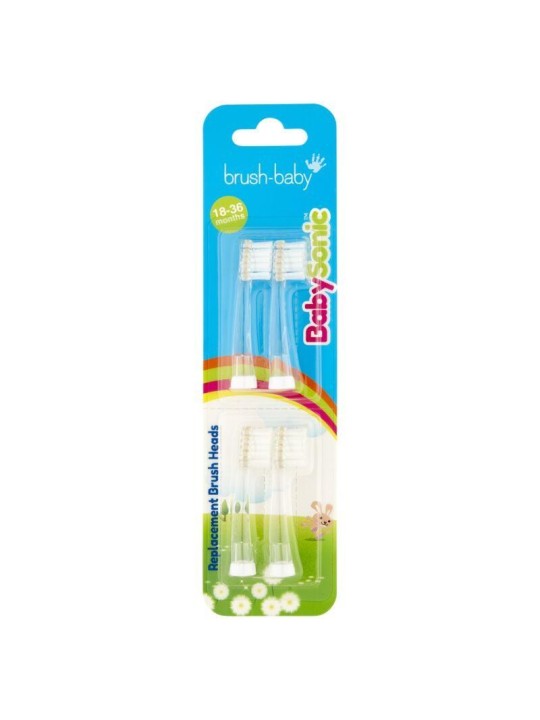 Brush baby testine per spazzolino sonico baby sonic 18-36 mesi 4 pezzi.