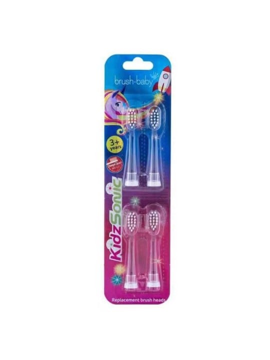 Brush baby testine per spazzolino sonico kidz sonic 3-6l 4 pezzi.