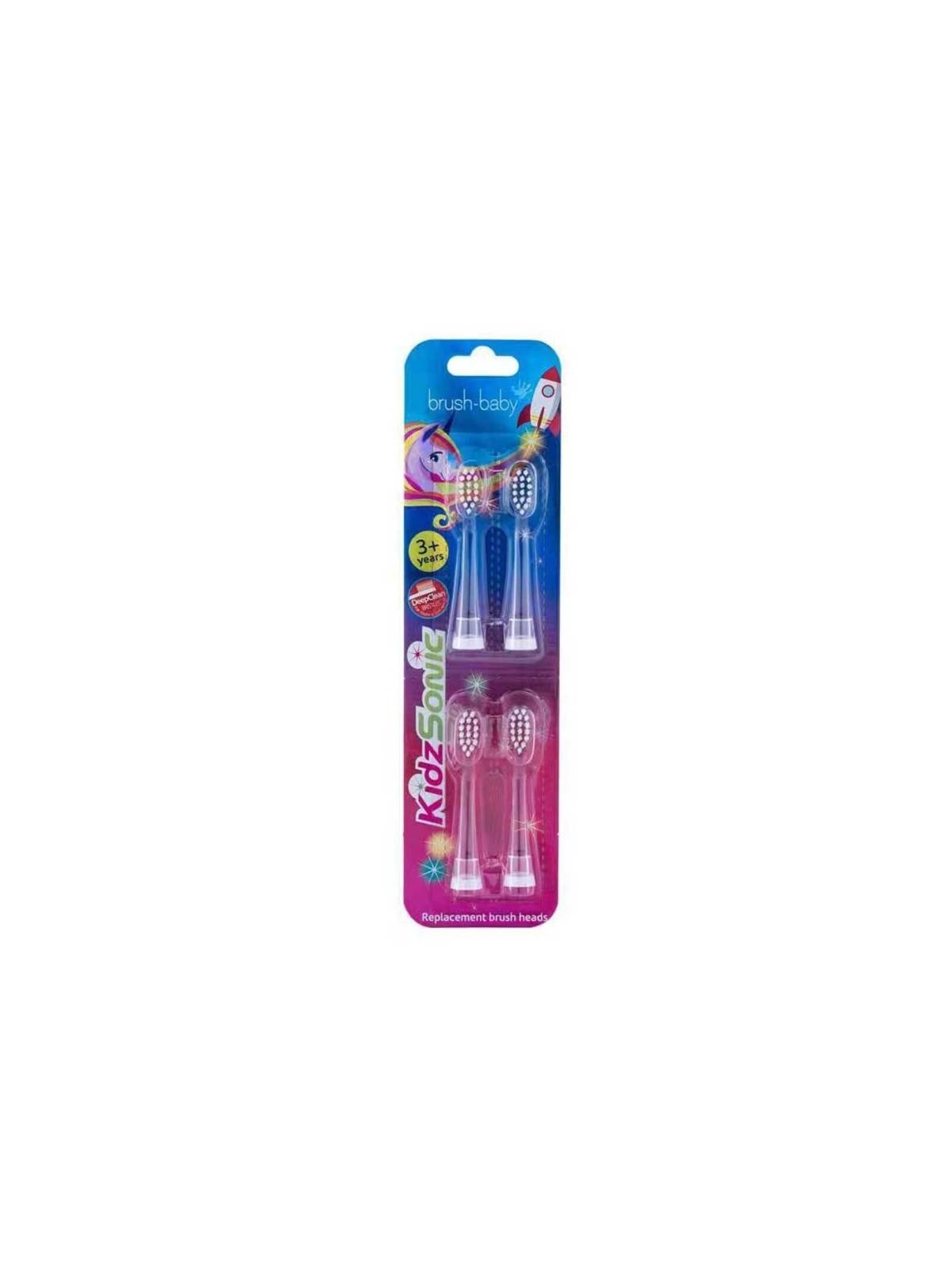 Brush baby testine per spazzolino sonico kidz sonic 3-6l 4 pezzi.
