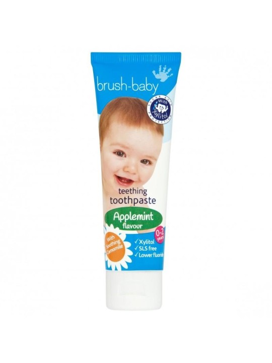 Brush baby dentifricio per la dentizione per bambini da 0 a 2 anni mela-menta 50 ml