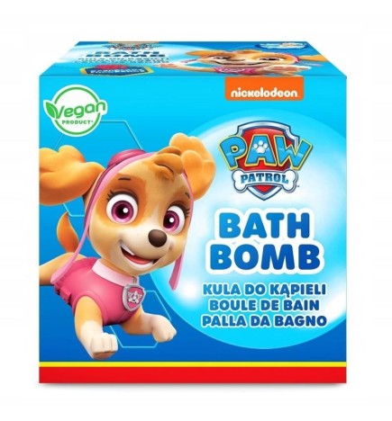 Paw patrol sfera effervescente da bagno skye al lampone 165 g