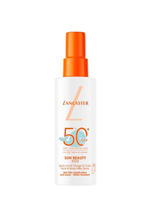 Lancaster sun beauty kids face & body milky spray protezione solare spf50+ per bambini 150 ml