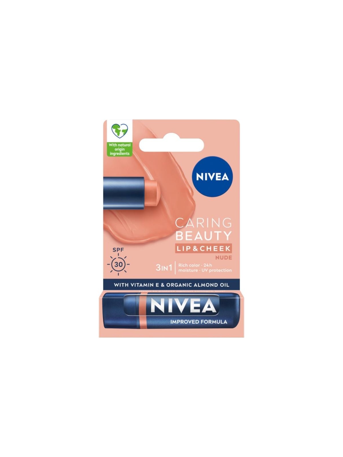 Nivea rossetto caring beauty 3 in 1 nude 4,8 g