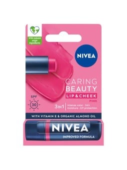 Nivea rossetto 3 in 1 caring beauty rosa 4,8 g