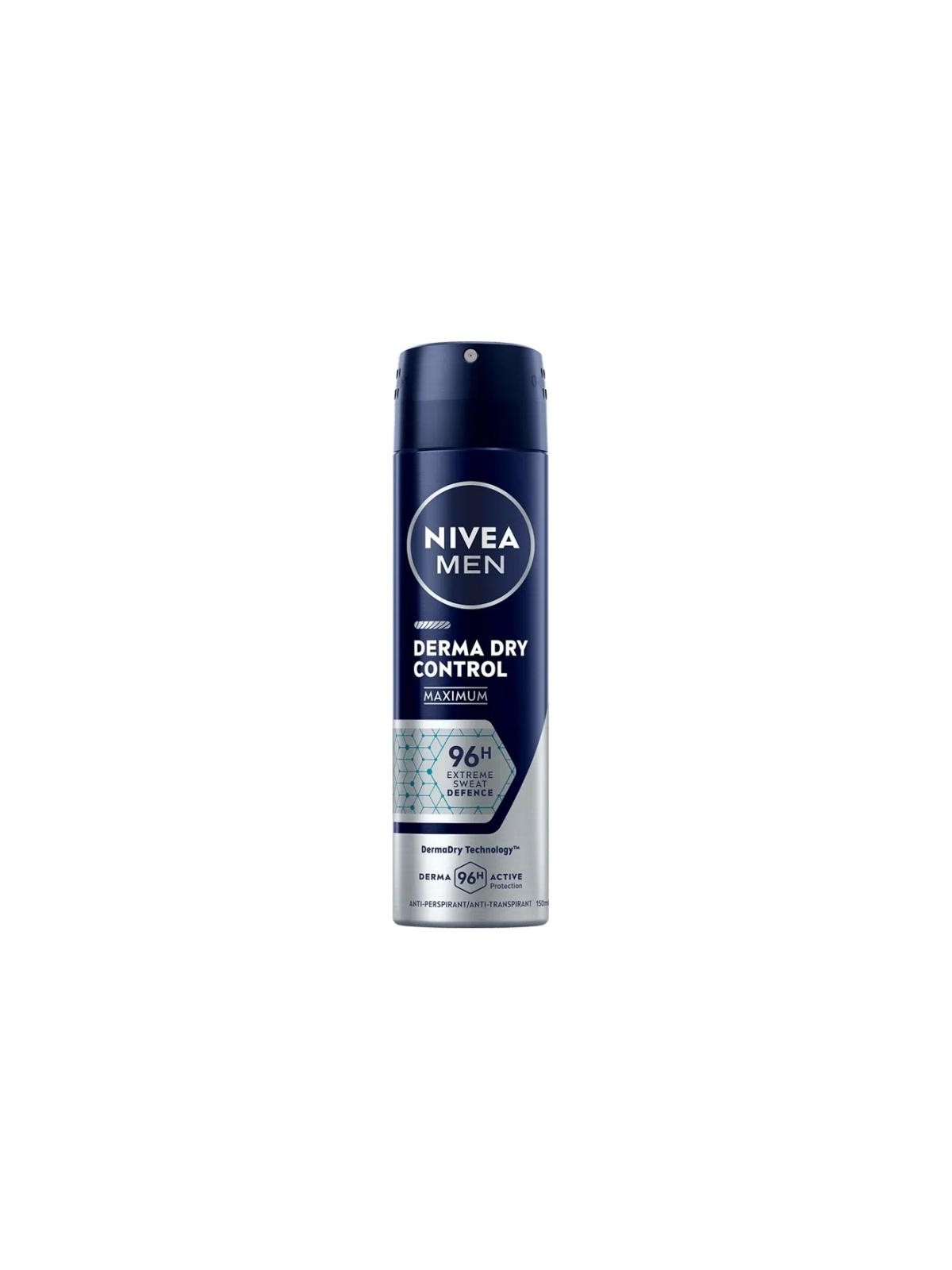 Nivea spray antitraspirante per uomo men derma dry control 150 ml