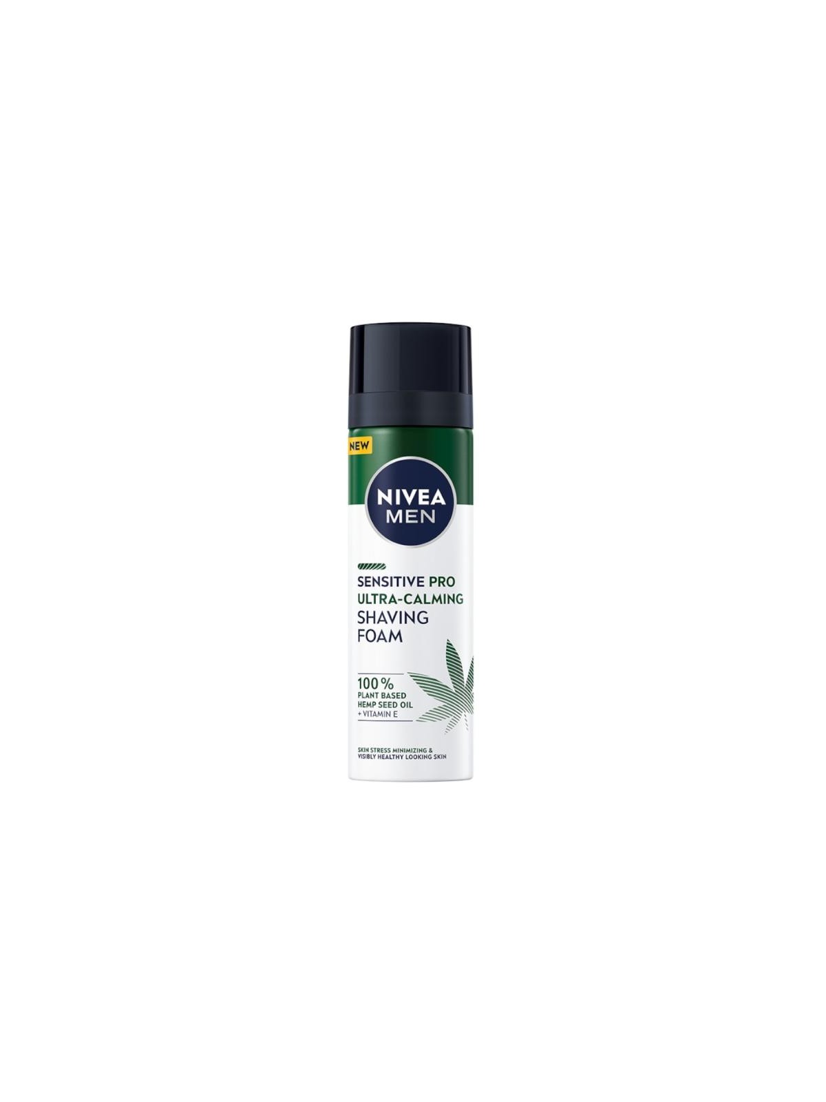 Nivea schiuma da barba ultra-calmante men sensitive pro con olio di semi di canapa 200 ml