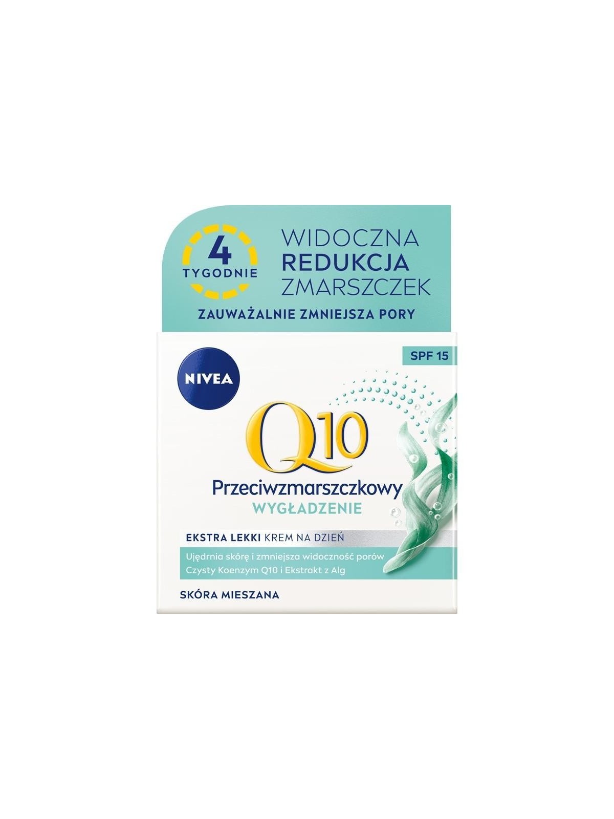 Nivea q10 crema antirughe extra leggera levigante per pelli miste per il giorno spf 15 50 ml