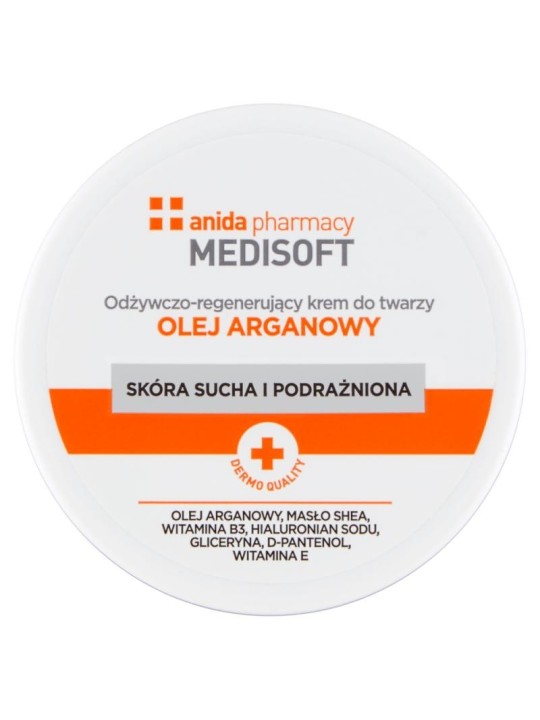 Anida medisoft crema viso nutriente e rigenerante all'olio di argan 100ml