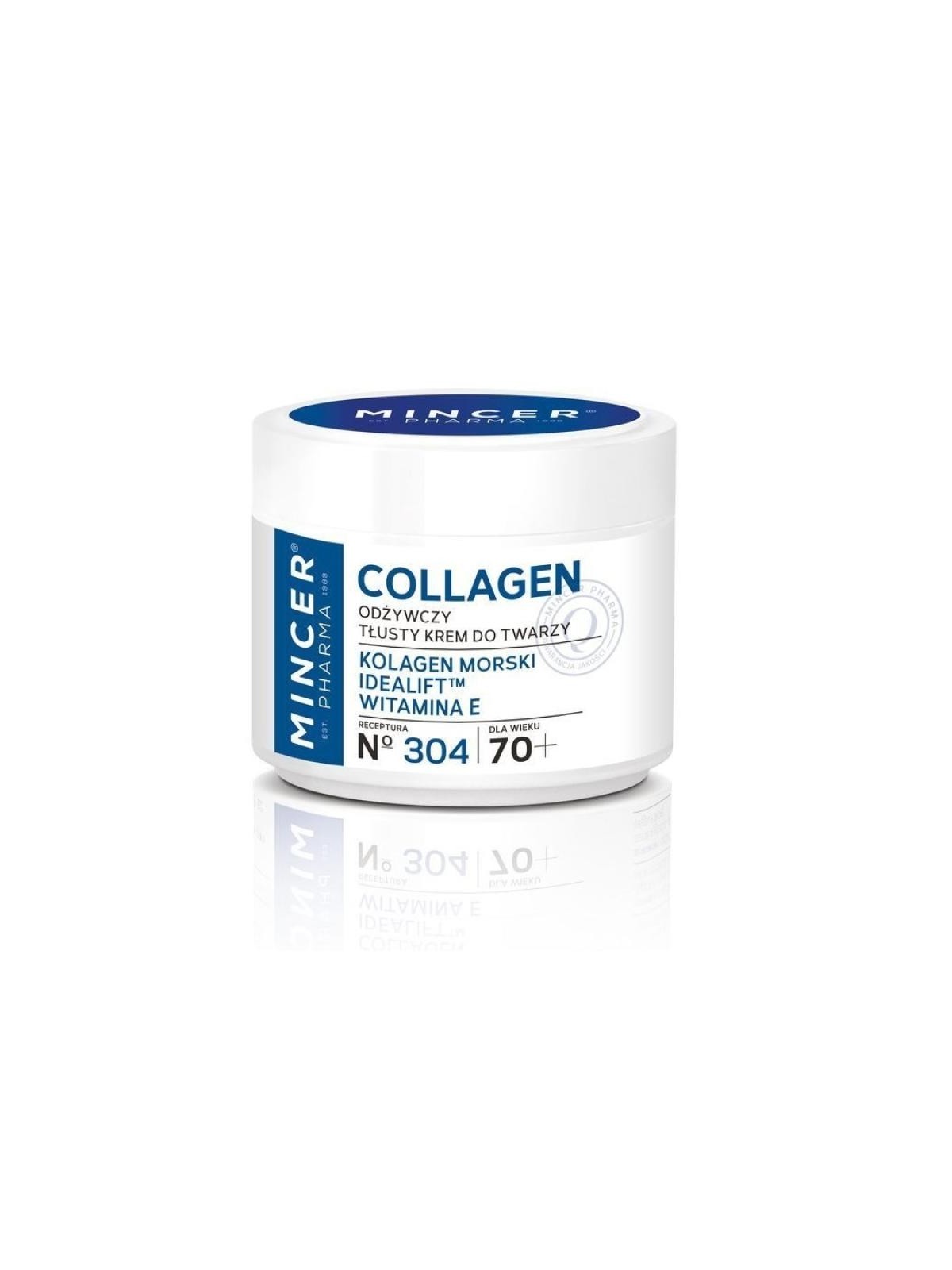 Mincer pharma crema viso grassa al collagene 70+ 304 50 ml