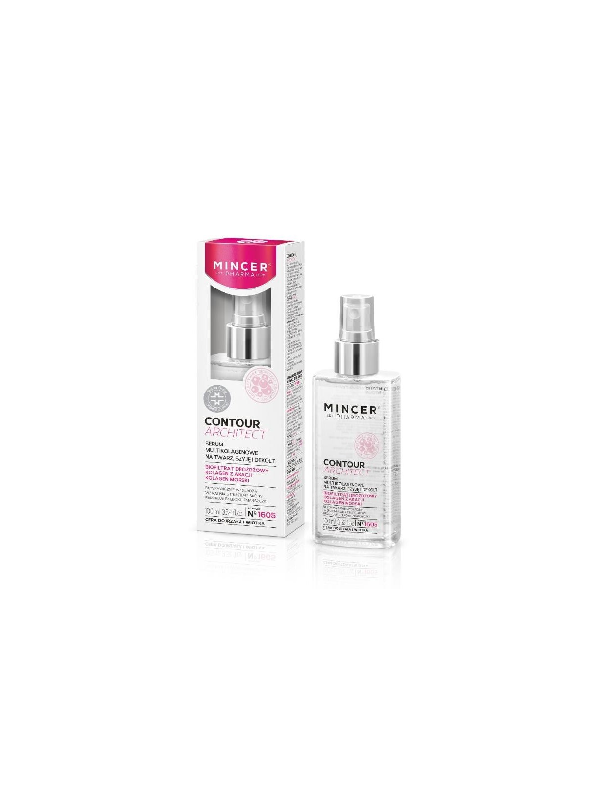 Mincer pharma siero multi-collagene contour architect per viso, collo e décolleté per pelli mature e rilassate 1605 100 ml