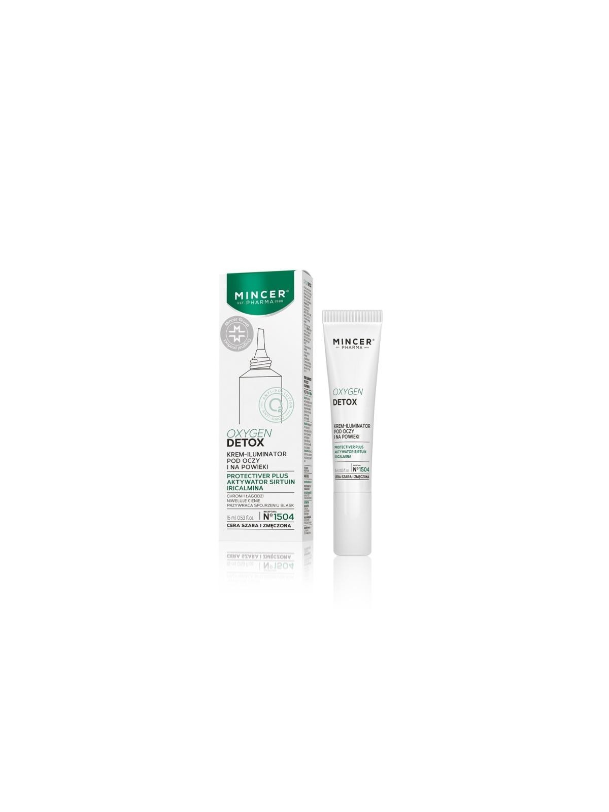 Mincer pharma crema illuminante per occhi e palpebre oxygen detox 1504 15 ml