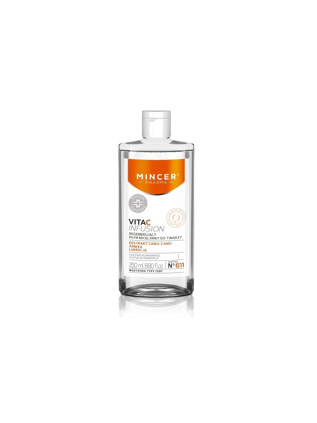 Mincer pharma vita c infusion no.611 fluido micellare rigenerante per il viso 250 ml
