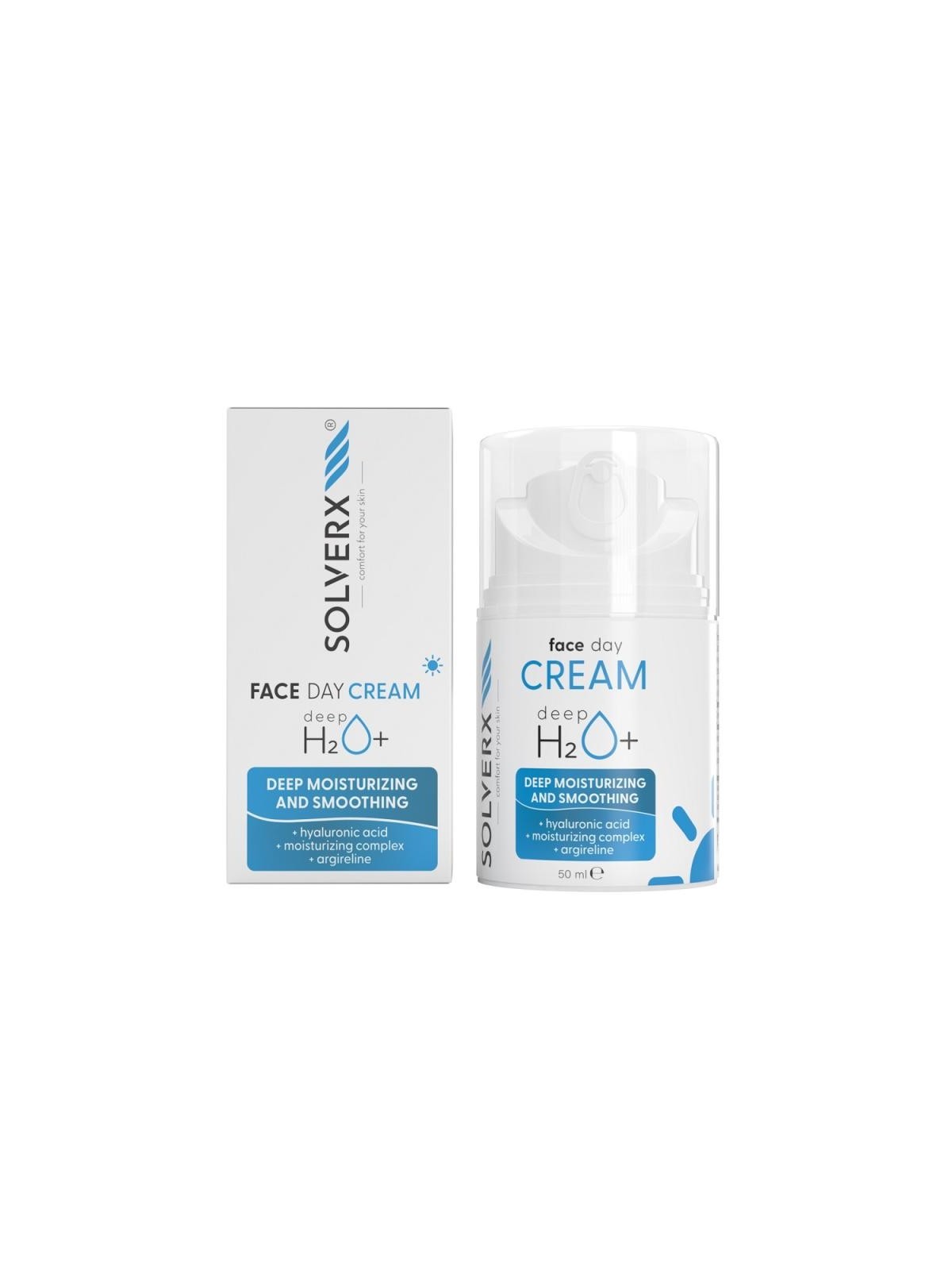 Solverx crema giorno deep h2o+ 50 ml