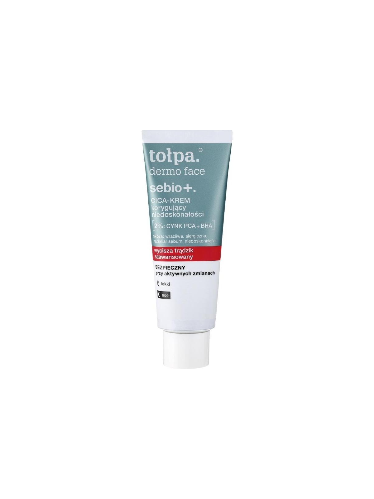 Tołpa crema notte correttiva dermo face sebio+ cica zinco pca+bha 40ml