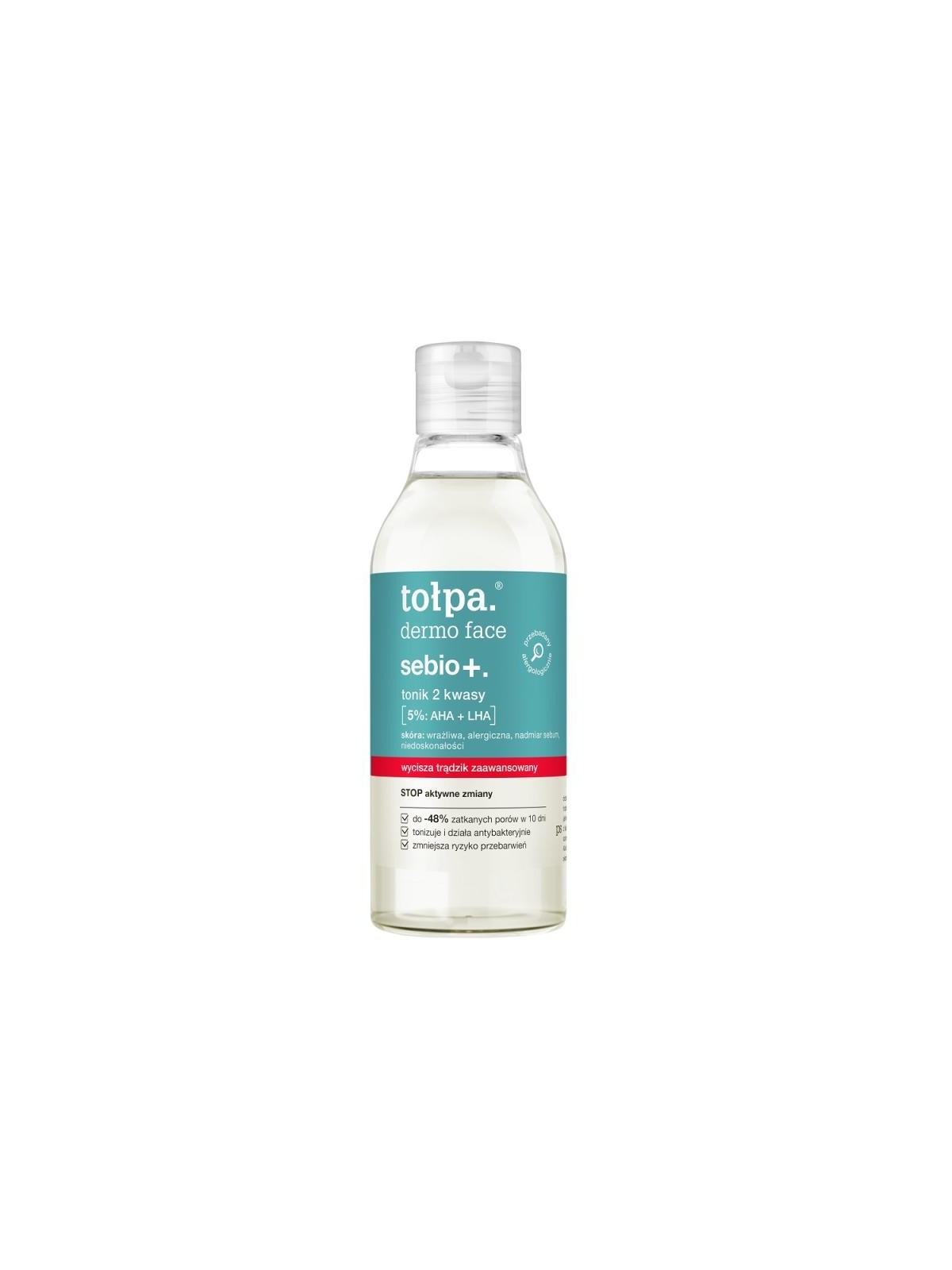 Tołpa dermo face sebio+ tonico viso aha + lha 200ml