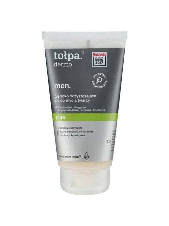 Tołpa dermo men pure gel detergente viso detergente profondo 150 ml