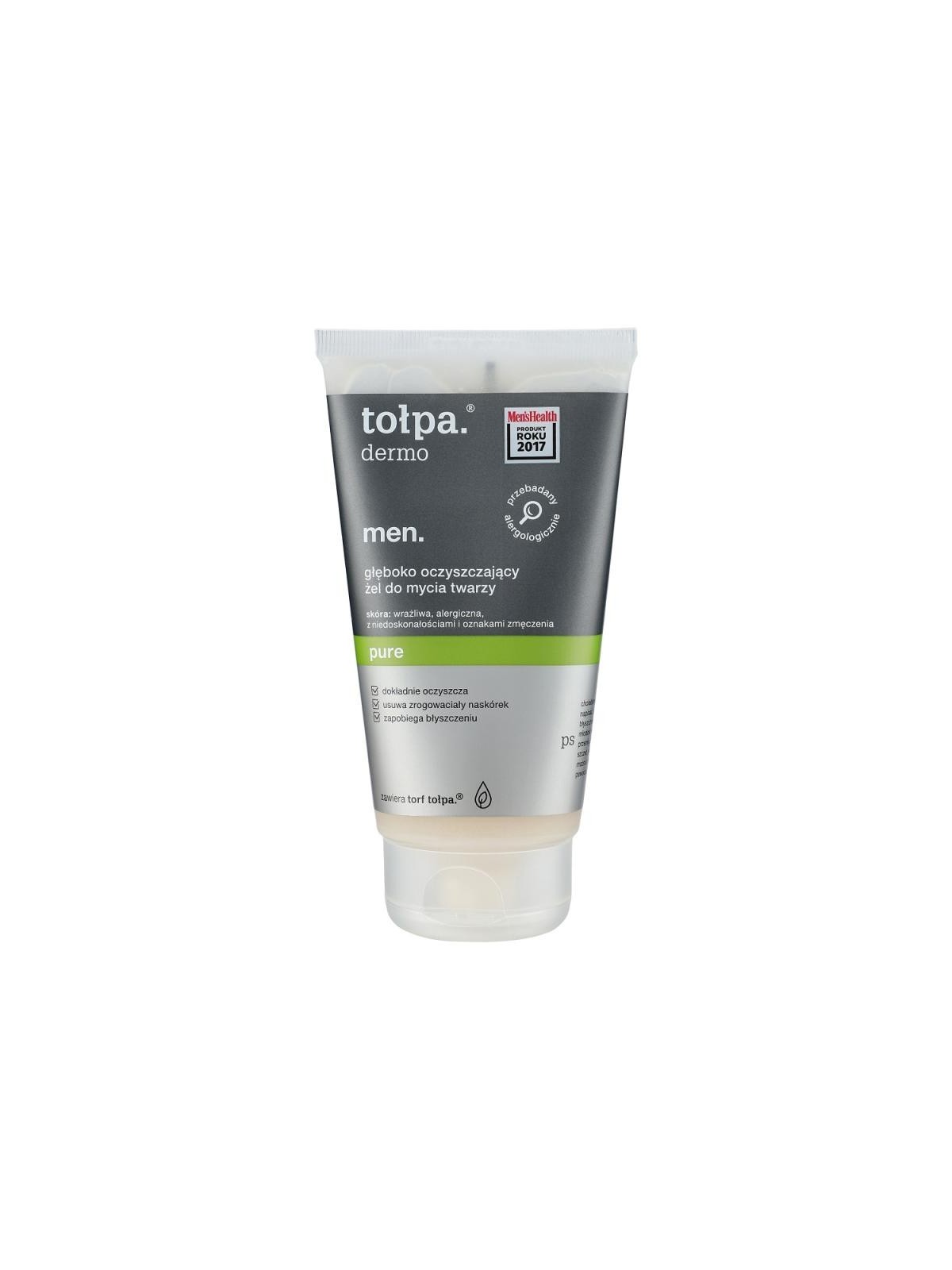 Tołpa dermo men pure gel detergente viso detergente profondo 150 ml