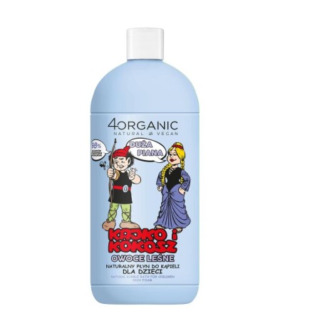 4organic kajko i kokosz bagno liquido naturale per bambini frutti di bosco 500 ml