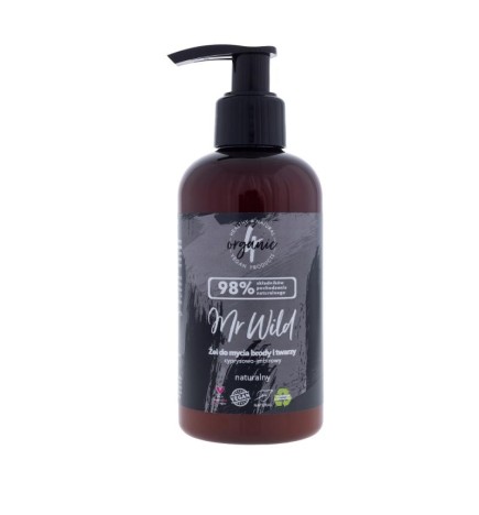 4organic gel detergente per barba e viso mr wild cypress-ginger 200 ml