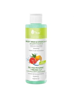 Ava laboratorium gel doccia detergente e scrub viso con peeling 2 in 1 al pompelmo 200 ml