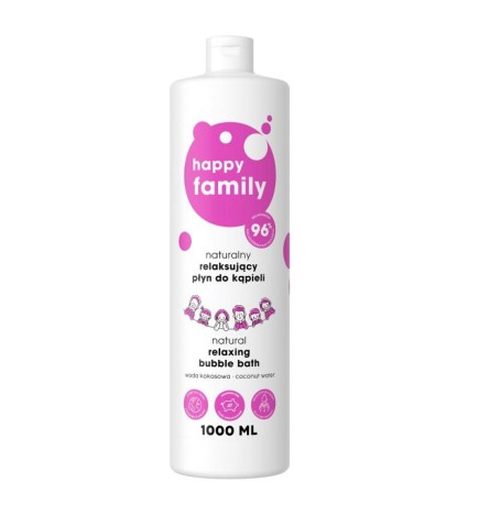 Happy family bagno liquido naturale rilassante per tutta la famiglia 1000ml