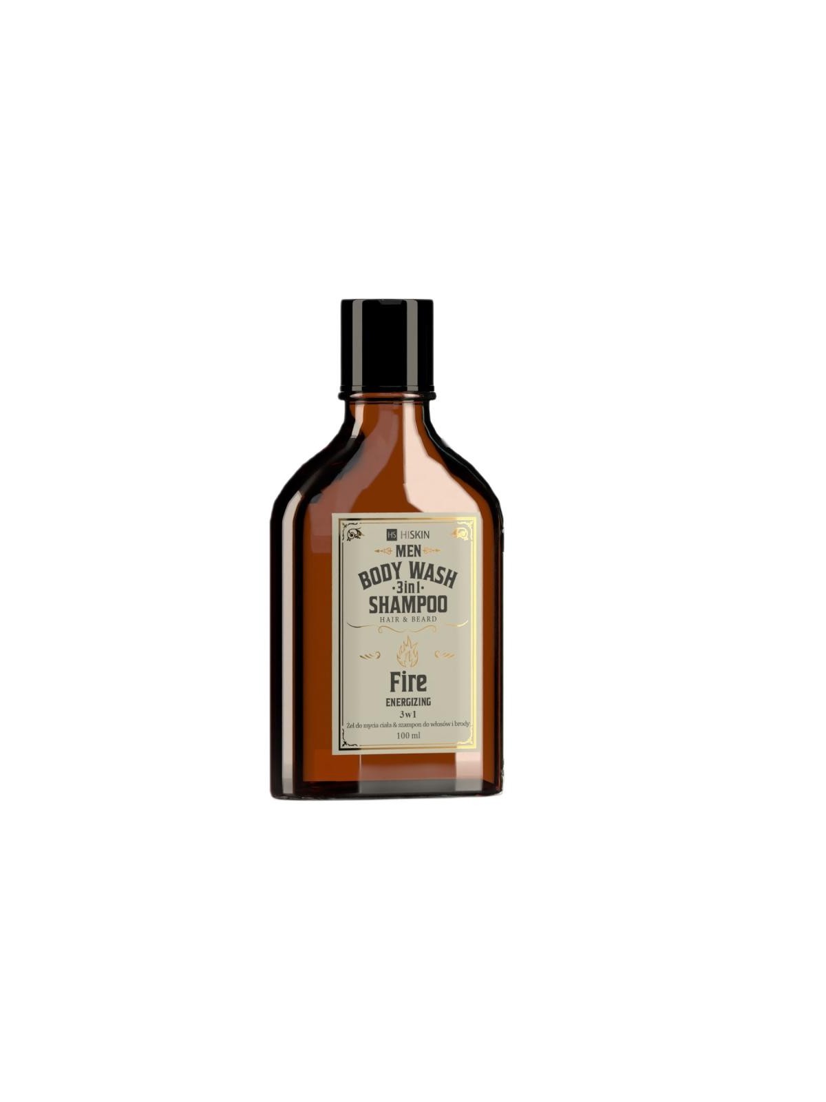 Hiskin men whisky gel doccia e shampoo per capelli e barba 3 in 1 fire 100 ml