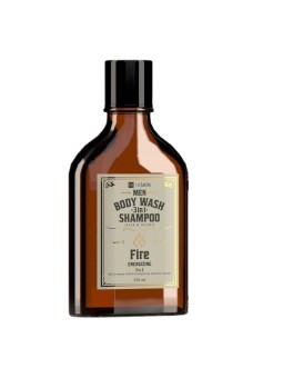 Hiskin men whisky gel doccia e shampoo per capelli e barba 3 in 1 fire 330 ml