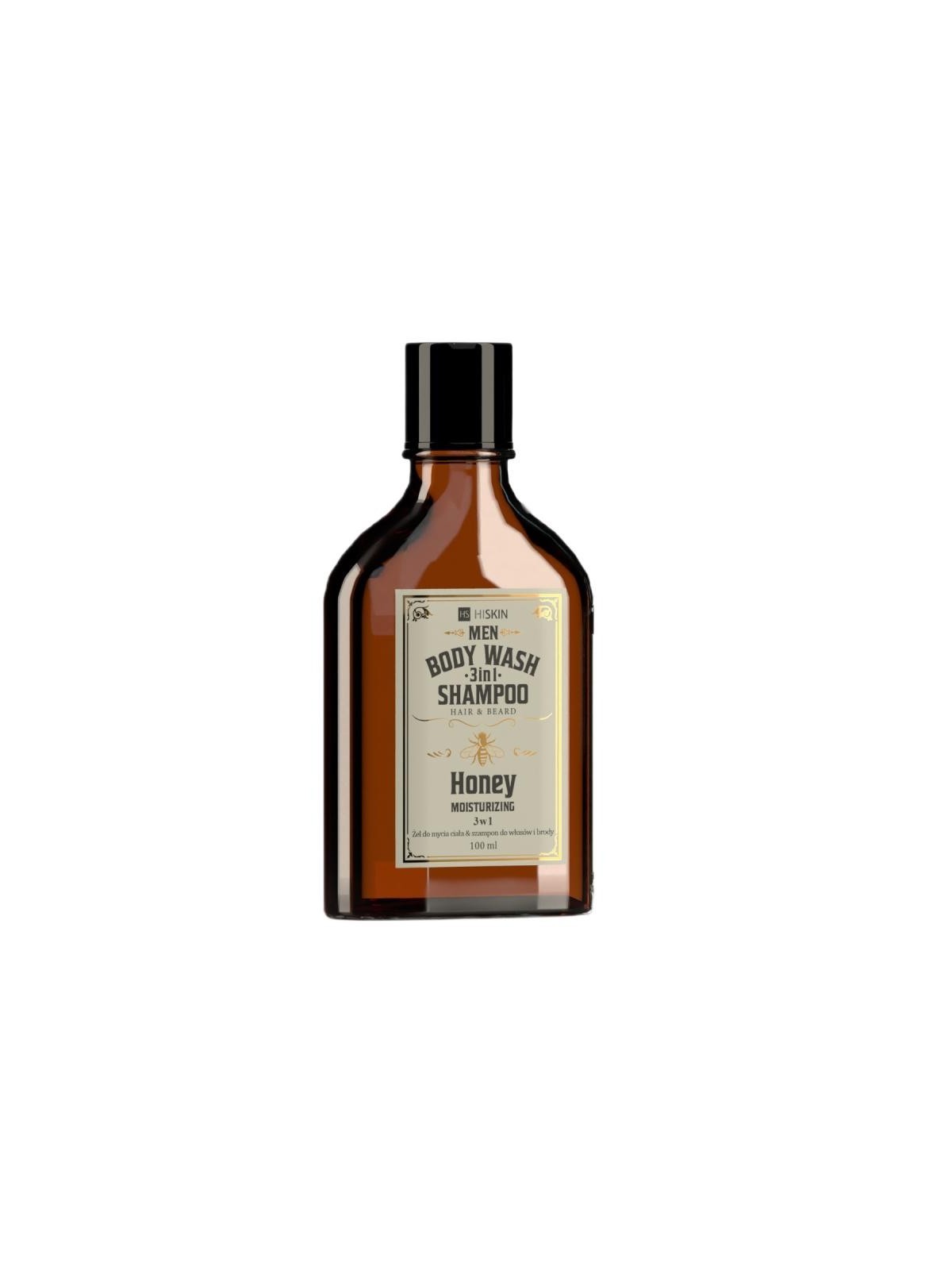 Hiskin men whisky gel doccia e shampoo per capelli e barba 3 in 1 miele 100 ml