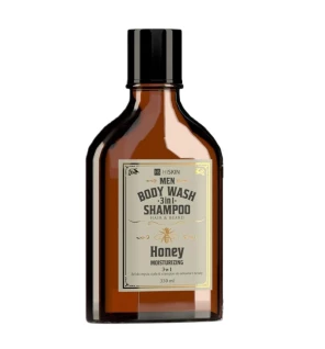 Hiskin men whisky gel doccia e shampoo per capelli e barba 3 in 1 miele 330 ml