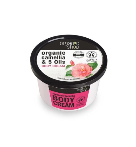 Organic shop crema corpo biologica alla camelia e 5 oli di camelia giapponese 250 ml
